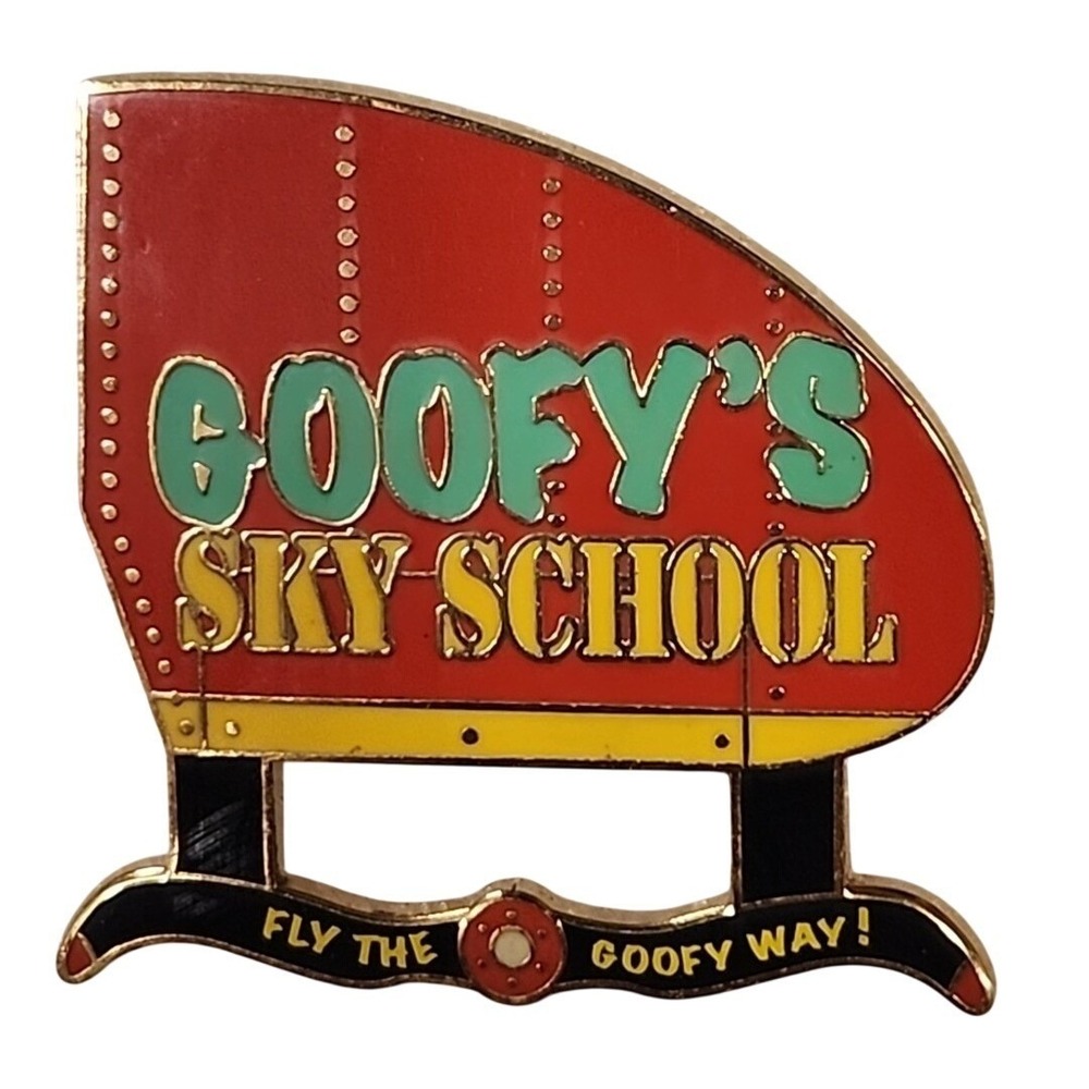 Disney Goofy's Sky School Attraction Marquee‎ Sign Mystery DLR  LE 200 Pin 83362